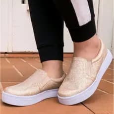 Slip On Calce Fácil Brilho Lolla Maria