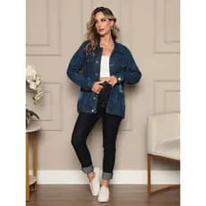 Max Jaqueta Jeans Feminina