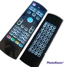 Controle Air Mouse  Mini Teclado Luminoso Tv Smart Pc
