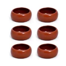 Jogo 6 Cumbucas Refratarias Marrom 250ml Premium Feijoada