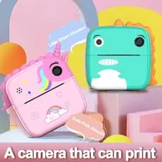 Câmera digital infantil, tela IPS full HD de 2,4 polegadas, impressão instantânea - BM-F1004