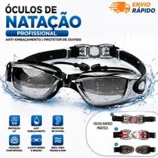 Óculos De Natação Profissional Anti-Embaçamento Com Protetor De Ouvido Óculos de Mergulho Para Piscina Mar