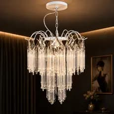 Lustre Para Sala De Jantar Cristal Luxo Moderno Pendente Decoração Sofisticada