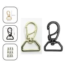 Fecho Mosquetão Gancho Alça Dourado 20 mm Kit com 10 Unidades Promoção