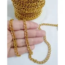 Corrente Dourada 1.5 mm para Alça de Bolsa e Artesanato Acabamento Lixado