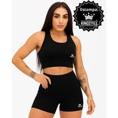 Conjunto Feminino Top + Shorts Suplex Premium | Moda Gringa | Kingstyle