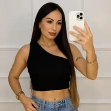 Cropped Mula Manca Um Ombro Só/ Top Mula Manca Um Ombro Só