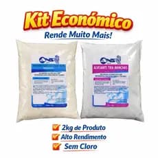 Kit Econômico Alvejante Tira Manchas Sem Cloro - Percarbonato de sódio 99,9%