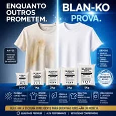 2 KG Blan-Ko Percarbonato de Sódio Multiuso Limpeza Tira Manchas Desengordurante Uso Doméstico Geral