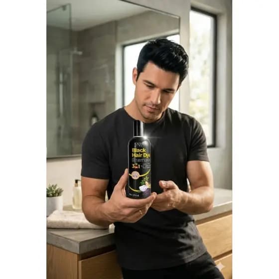 Shampoo Preto 3 em 1 – 250ml | Intensifica Cor e Hidrata