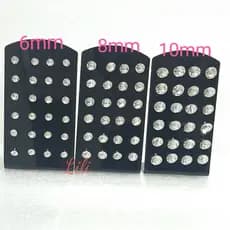 12 Pares Brinco Ponto de Luz Pedra  Masculino e Femininos