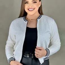 Jaqueta bomber P ao G3 N52 PLUS SIZE blusa feminina de frio casaco matelassê