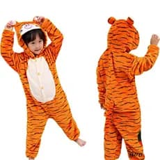 Pijama tigre tigrão kigurumi infantil roupa de dormir fofinho