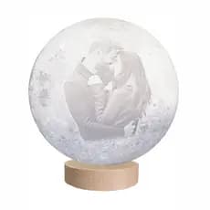 Luminária lua Cheia Personalizada com foto e Frase USB 20cm