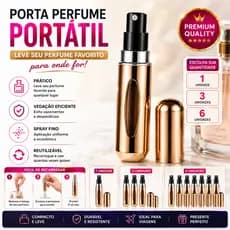 Frasco Porta Perfume 5ml DOURADO Porta Perfume Recarregável Portátil Spray Embalagem Mimo cliente