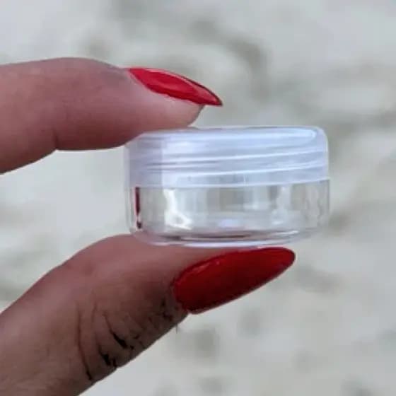 Pote 3g Vazio Armazenar Gel E Glitter Potinho Cristal Amostra De Creme Acrílico Com Tampa