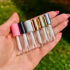 Kit 12 Mini Frasco Batom e Gloss Retoque Tubo Vazio Balm Recipiente Cosmético Lembrancinha Maquiagem