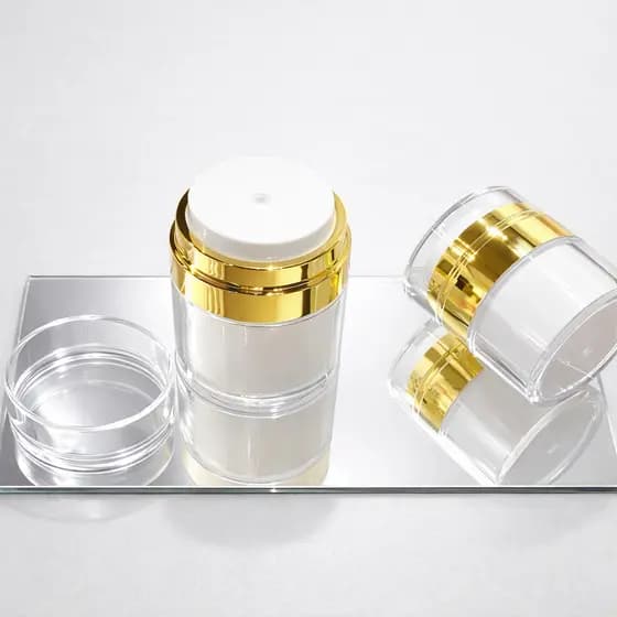 Frasco Pote Acrílico Automático Válvula Pressão Creme Cosmético  Airless Pump 15g ou 30g
