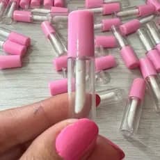 Kit 10 Refil Mini Frasco Gloss Batom Rosa Retoque Vazio Lip balm Tubo Frasco Recipiente Cosmético
