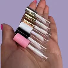 kit 5 Refil Frasco Gloss ou Amostra Batom mini tubo para amostra batom maquiagem Frasco batom