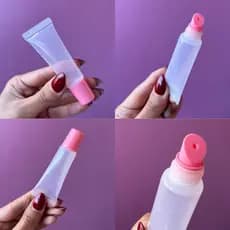 Kit 10/20/30 Mini Frasco de Batom Gloss Bisnaga Refil Lembrancinha MimoTubete Viagem Brilho Labial