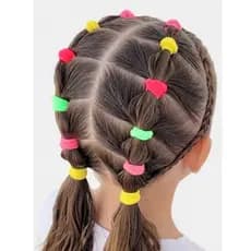 Kit 350 Xuxinha Elástico de Cabelo Feminino Criança Adulto Rabicó Prendedor Lembrancinha mimo