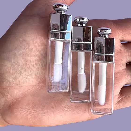 1/2/5 Mini Frasco Batom ou Gloss 3ml Retoque Tubo Vazio Balm Recipiente Cosmético Lembrancinha