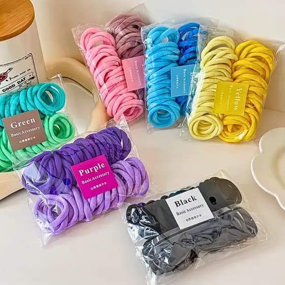 Kit 50 Xuxinha Elástico de Cabelo Feminino Criança Adulto Rabicó Prendedor Lembrancinha mimo