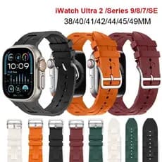 Pulseira STRAP Silicone para Smartwatch Apple Watch Series Ultra 9  8 7 6 5  4  3  SE2 44mm 40mm 38mm 42mm smartwatch
