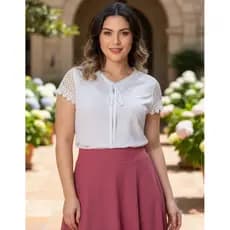 Blusa Feminina Estilosa Socia Manga Curta Cod221