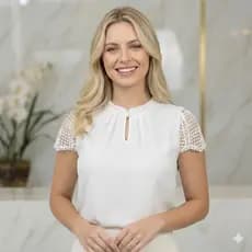 Blusa Blusinha Feminina Manga Curta Social em Crepe Moda Evangélica