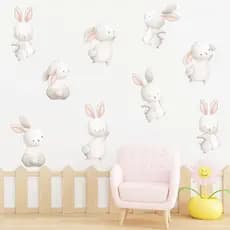 Adesivo De Parede Infantil Coelho Coelhinho Decorativo Ci1