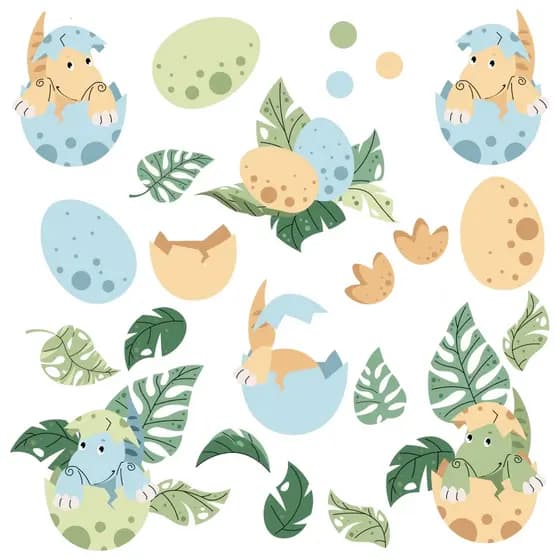 desivo De Parede Infantil Dino Dinossauro Ovo Bolinhas