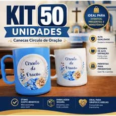 50 Canecas lembrancinha circulo de oração igreja kit personalizado culto das mulheres ebd