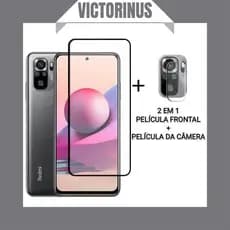 Película 3D Para Redmi Note 8, 10,10S, e 10PRO. Película Fontal+Película da câmera