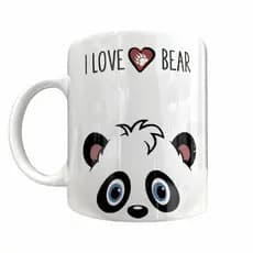 Caneca Pandinha Cerâmica 320 ml Sorriso na Base Caneca Premium Linda Divertida Presente Perfeito