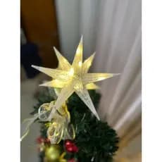 Ponteira árvore de natal Estrela LED USB bateria ou tomada | Topo de Árvore Iluminada Natalina