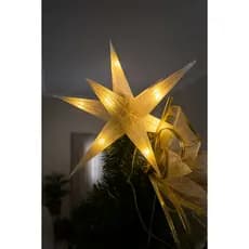 Estrela de Natal LED USB bateria ou tomada | Topo de Árvore Decorativa Iluminada Natalina