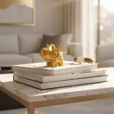 Elefante Decorativo Minimalista Gold Presente Criativo Sorte