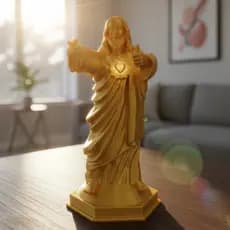 Estatueta Jesus Moderno Cool - Gratidão E Sucesso Design Luxo