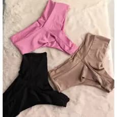 Kit com 2 calcinha fio duplo levanta bumbum super confortável e toda embutida