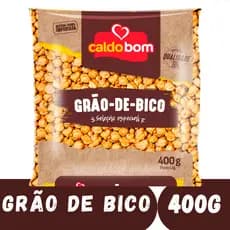 Grão de Bico Caldo Bom 400g Pronto para Uso Ideal para Saladas Sopas e Receitas Caseiras