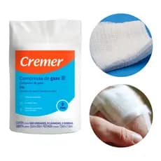 Compressa de Gaze Cremer Íris Não Estéril 7,5cm x 7,5cm 9 Fios pct c/500 Unidades