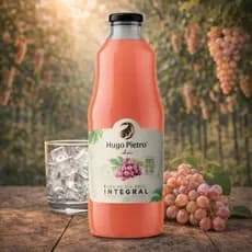 Suco de Uva Rosé Integral 1,35L Hugo Pietro 3 Garrafas Sem Conservante Sem Açúcar