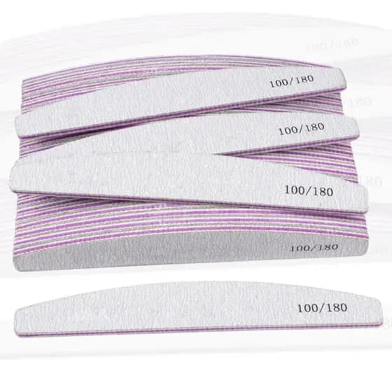 Kit de Lixas de Unha 100/180 Profissional para Manicure e Pedicute