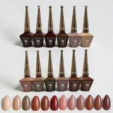 Kit 12 Esmaltes em Gel LED/UV Seca Cabine Coleções Unhas Manicure 18ml Lirio Profissional