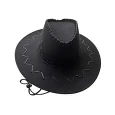 Chapéu De Cowboy Feminino / Masculino De Camurça Com Aba Larga