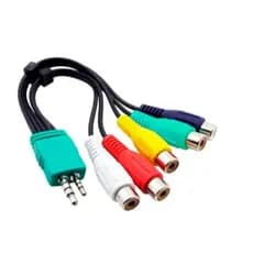 Adaptador Cabo Av Componente Tv Samsung Led Lcd P1 P2 5 Rca