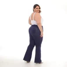 Flare Cotton Imita Jeans Plus Size