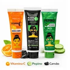 Mascara Facial Black Mask Skin Care Remover cravos Carvão Ativado Skin Care Máscaras Faciais